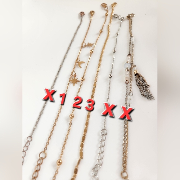 Gold Tone Women Feet Jewelry, Anklet - Picture 2 of 2